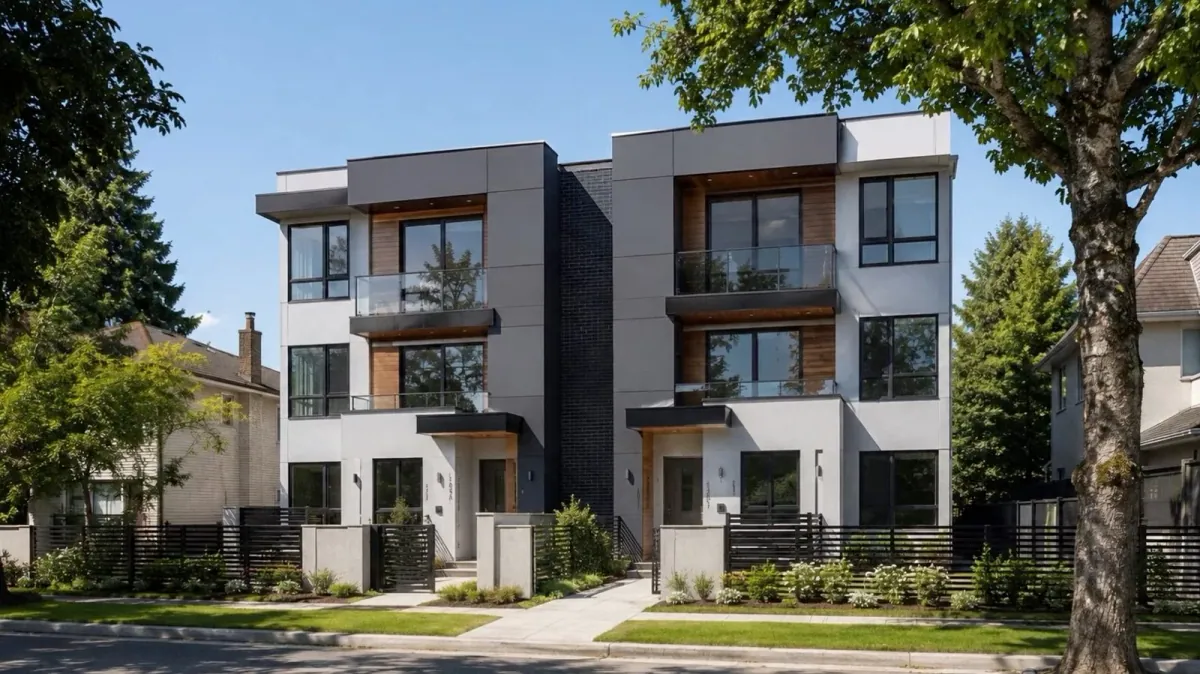 The same lot with a finished modern multiplex