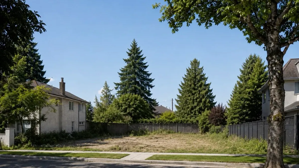 An empty Vancouver lot before construction